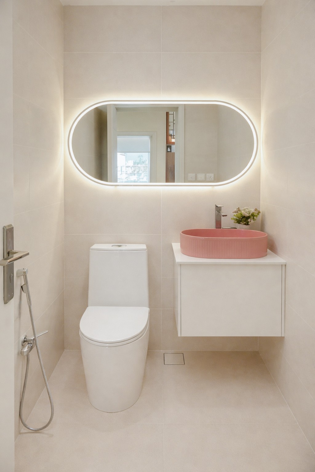 Office remodeling Riyadh - BEMS office bathroom after remodeling by Hanjin E&T