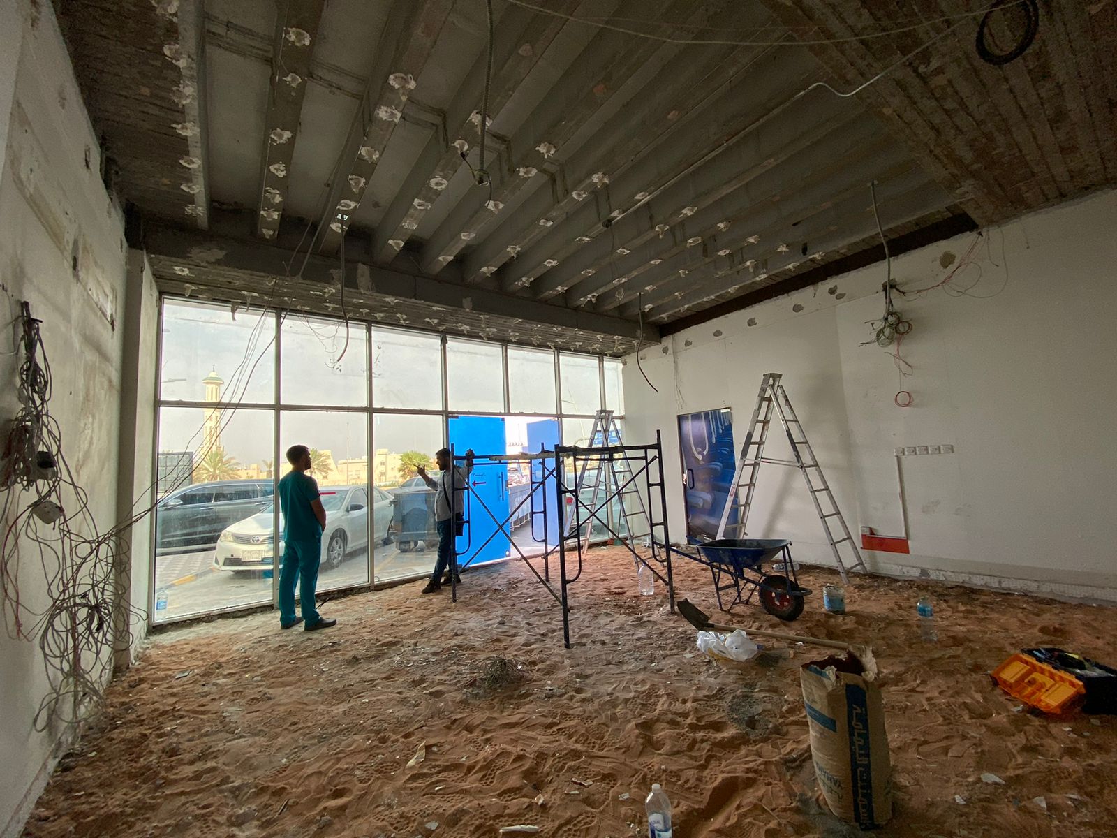 Bedayah office remodeling in progress - construction work