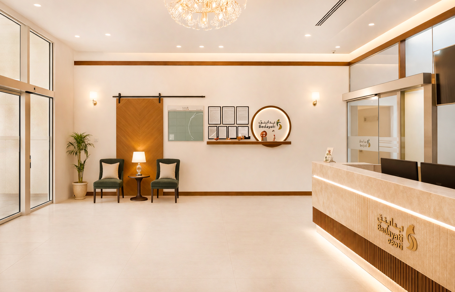 Office fit-out Riyadh - Bedayah remodeled office interior contemporary design