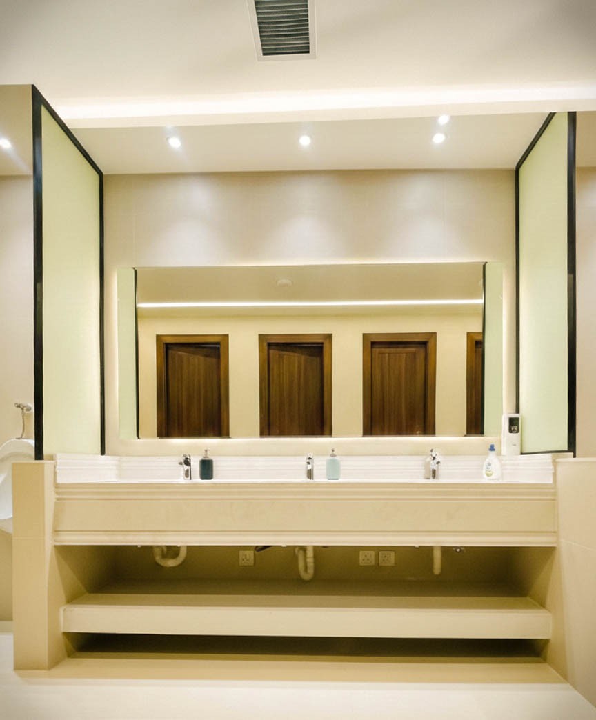 Office fit-out Riyadh after – Modern toilet design remodeling