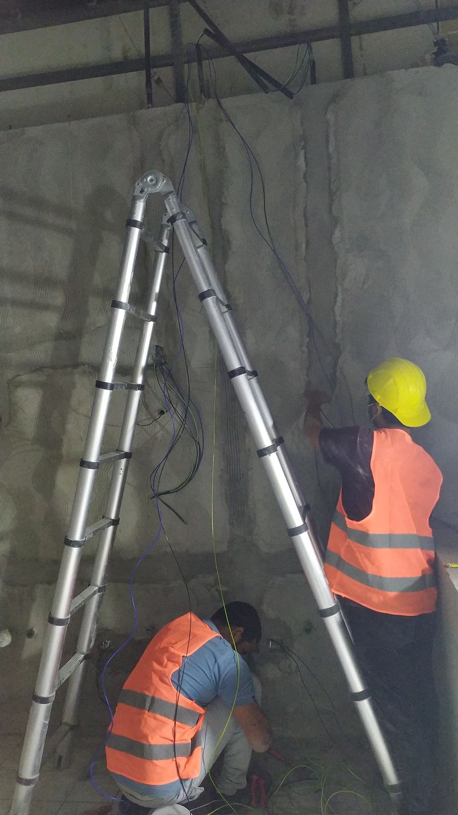 Office fit-out Riyadh – Fixture installation during restroom renovation